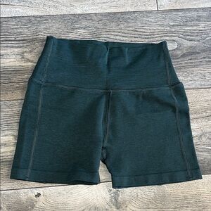 Alphalete Dark Green High-Waist Bike Shorts